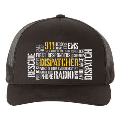 911 Dispatcher Rescue Dispatch EMS Police First Responder Yupoong Adult 5-Panel Trucker Hat