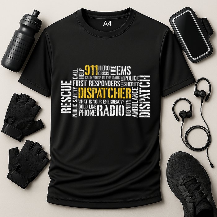 911 Dispatcher Rescue Dispatch EMS Police First Responder Performance Shirt
