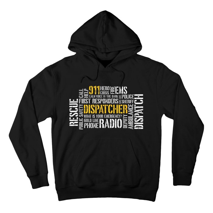 911 Dispatcher Rescue Dispatch EMS Police First Responder Hoodie