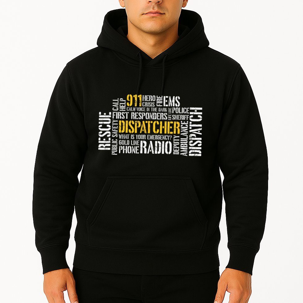911 Dispatcher Rescue Dispatch EMS Police First Responder Hoodie