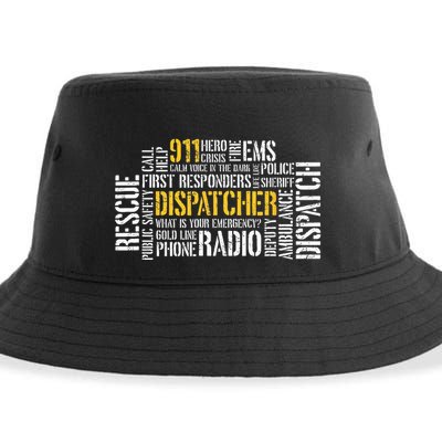 911 Dispatcher Rescue Dispatch EMS Police First Responder Sustainable Bucket Hat