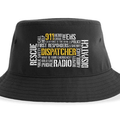 911 Dispatcher Rescue Dispatch EMS Police First Responder Sustainable Bucket Hat