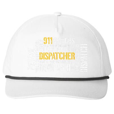 911 Dispatcher Rescue Dispatch EMS Police First Responder Snapback Five-Panel Rope Hat