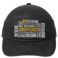 911 Dispatcher Rescue Dispatch EMS Police First Responder 7-Panel Snapback Hat