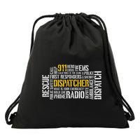 911 Dispatcher Rescue Dispatch EMS Police First Responder Drawstring Bag
