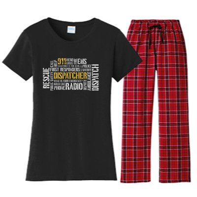 911 Dispatcher Rescue Dispatch EMS Police First Responder Women's Flannel Pajama Set