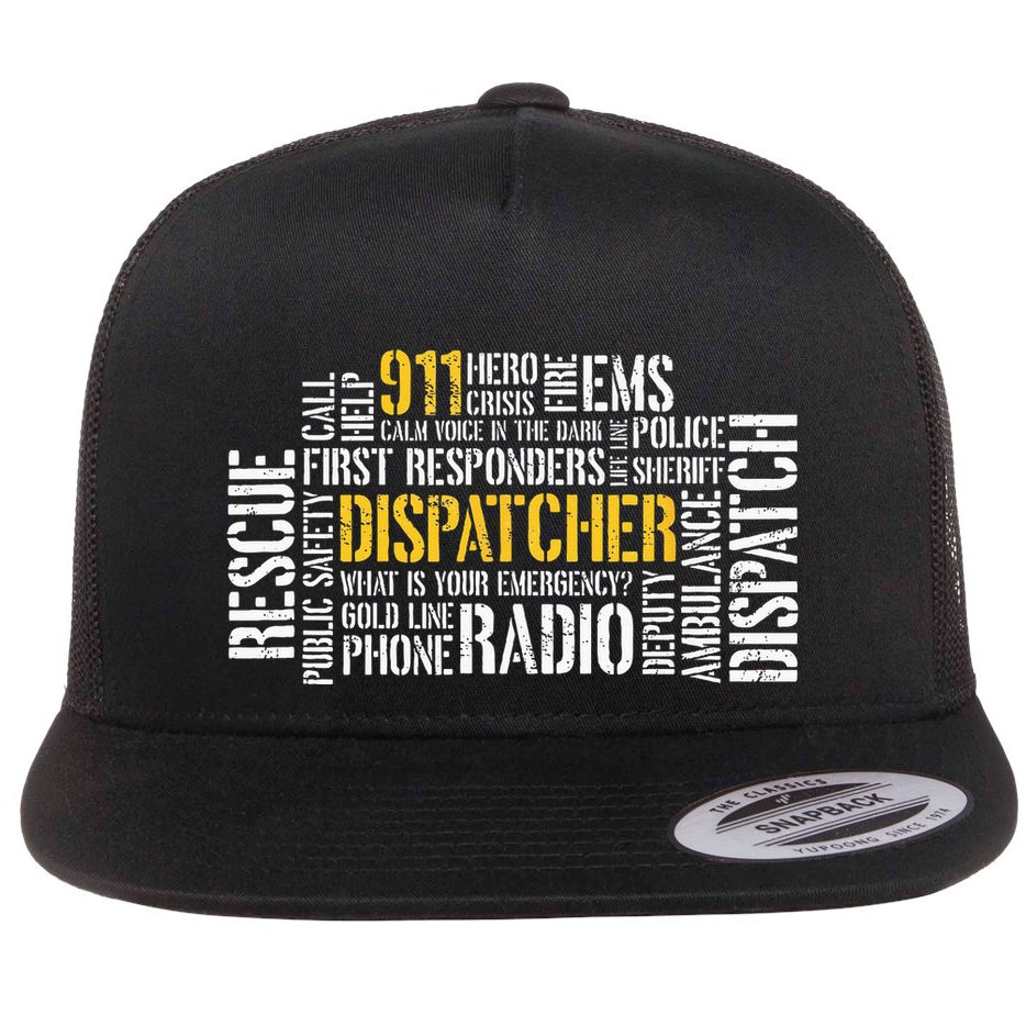 911 Dispatcher Rescue Dispatch EMS Police First Responder Flatbill Hat