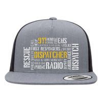 911 Dispatcher Rescue Dispatch EMS Police First Responder Flat Bill Trucker Hat