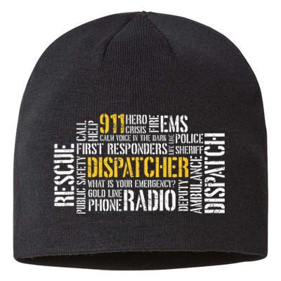 911 Dispatcher Rescue Dispatch EMS Police First Responder Sustainable Beanie