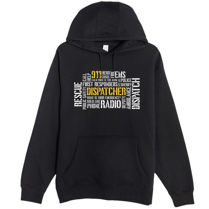 911 Dispatcher Rescue Dispatch EMS Police First Responder Premium Pullover Hoodie