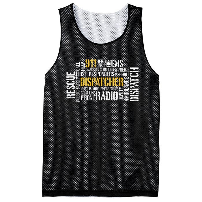 911 Dispatcher Rescue Dispatch EMS Police First Responder Mesh Reversible Basketball Jersey Tank