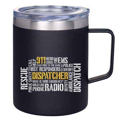 911 Dispatcher Rescue Dispatch EMS Police First Responder 12oz Stainless Steel Coffee Mug