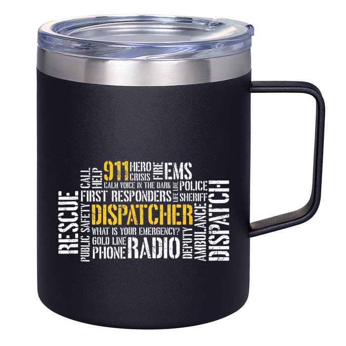 911 Dispatcher Rescue Dispatch EMS Police First Responder 12oz Stainless Steel Coffee Mug