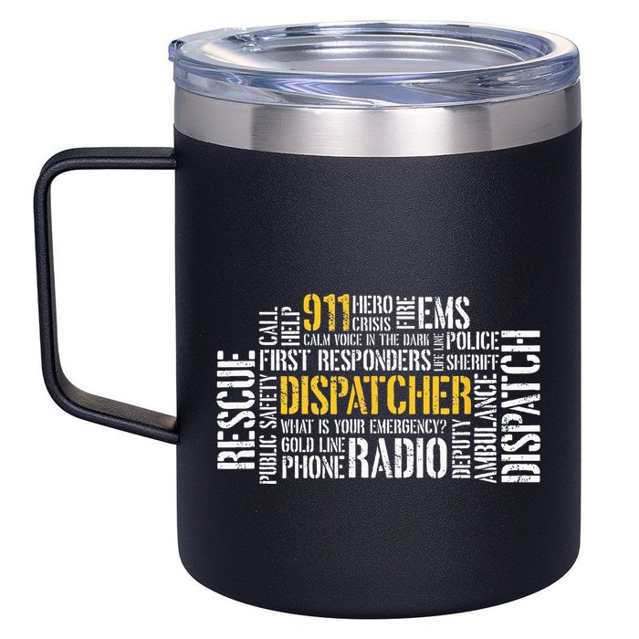 911 Dispatcher Rescue Dispatch EMS Police First Responder 12oz Stainless Steel Coffee Mug