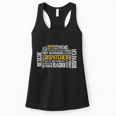 911 Dispatcher Rescue Dispatch EMS Police First Responder Womens Tank Top