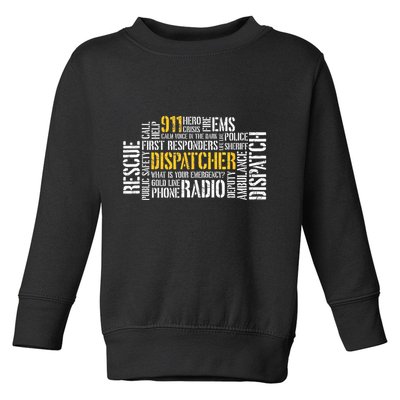 911 Dispatcher Rescue Dispatch EMS Police First Responder Toddler Sweatshirt