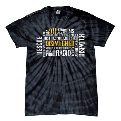 911 Dispatcher Rescue Dispatch EMS Police First Responder Tie-Dye T-Shirt