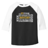 911 Dispatcher Rescue Dispatch EMS Police First Responder Toddler Fine Jersey T-Shirt