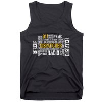 911 Dispatcher Rescue Dispatch EMS Police First Responder Tank Top