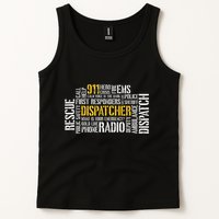 911 Dispatcher Rescue Dispatch EMS Police First Responder Tank Top