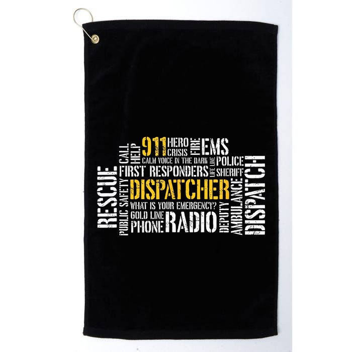 911 Dispatcher Rescue Dispatch EMS Police First Responder Golf Towel