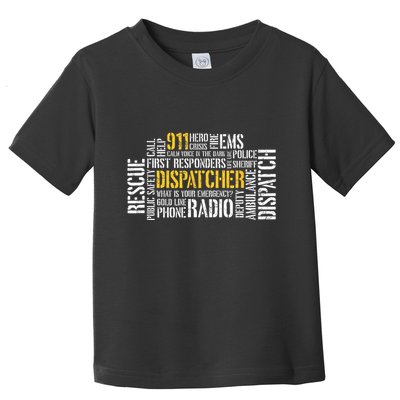 911 Dispatcher Rescue Dispatch EMS Police First Responder Toddler T-Shirt