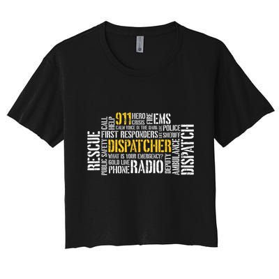 911 Dispatcher Rescue Dispatch EMS Police First Responder Crop Top