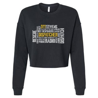 911 Dispatcher Rescue Dispatch EMS Police First Responder Cropped Pullover Crew
