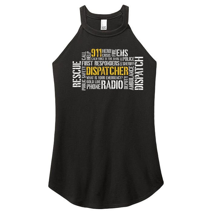 911 Dispatcher Rescue Dispatch EMS Police First Responder Women's Perfect Tri Rocker Tank