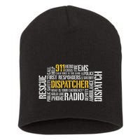 911 Dispatcher Rescue Dispatch EMS Police First Responder Short Acrylic Beanie