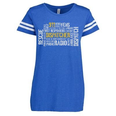 911 Dispatcher Rescue Dispatch EMS Police First Responder Enza Ladies Jersey Football T-Shirt