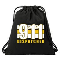 911 Dispatcher Thin Gold Line Drawstring Bag