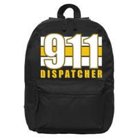 911 Dispatcher Thin Gold Line 16 in Basic Backpack