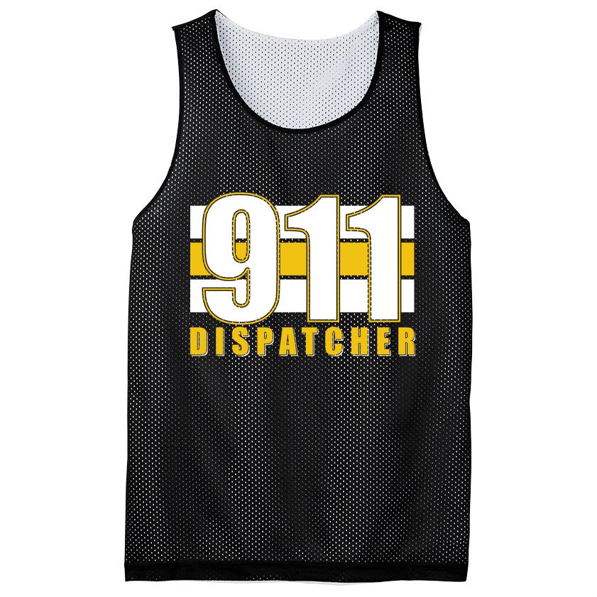 911 Dispatcher Thin Gold Line Mesh Reversible Basketball Jersey Tank