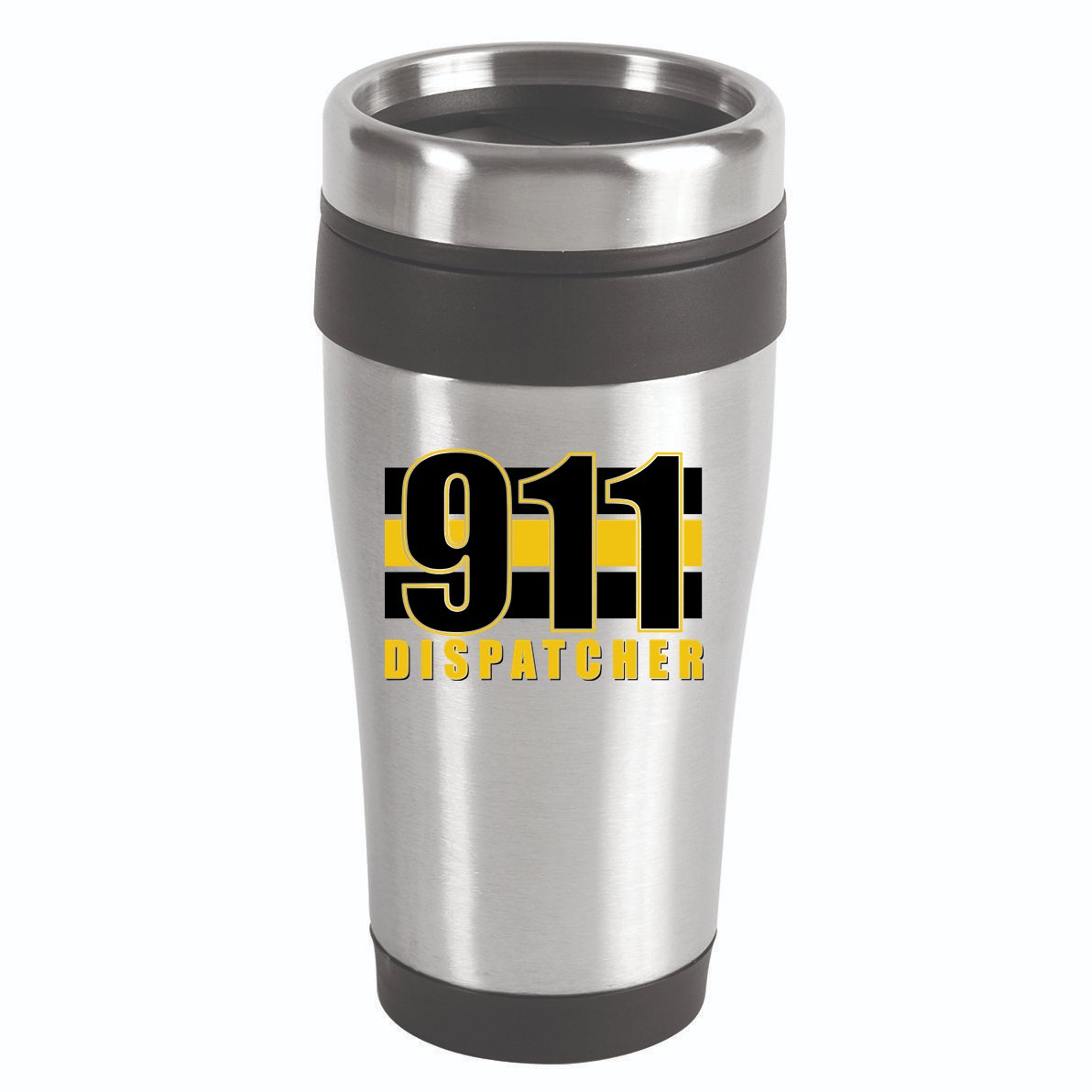 911 Dispatcher Thin Gold Line 16oz Travel Tumbler