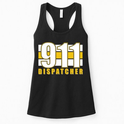 911 Dispatcher Thin Gold Line Womens Tank Top