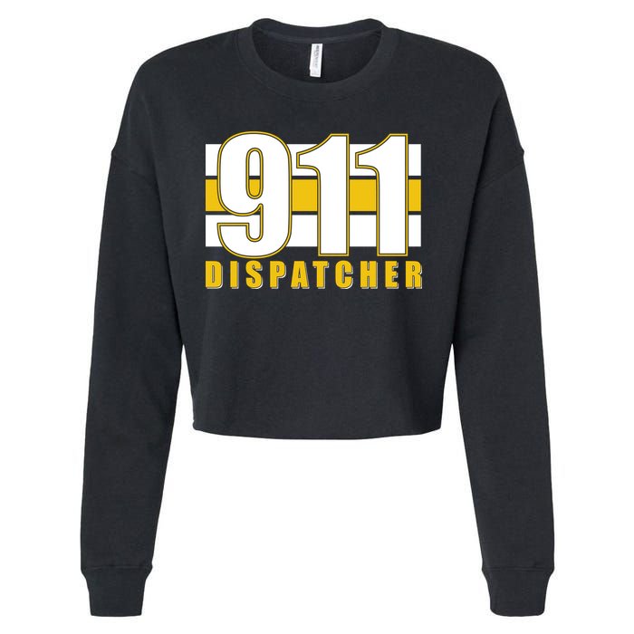 911 Dispatcher Thin Gold Line Cropped Pullover Crew