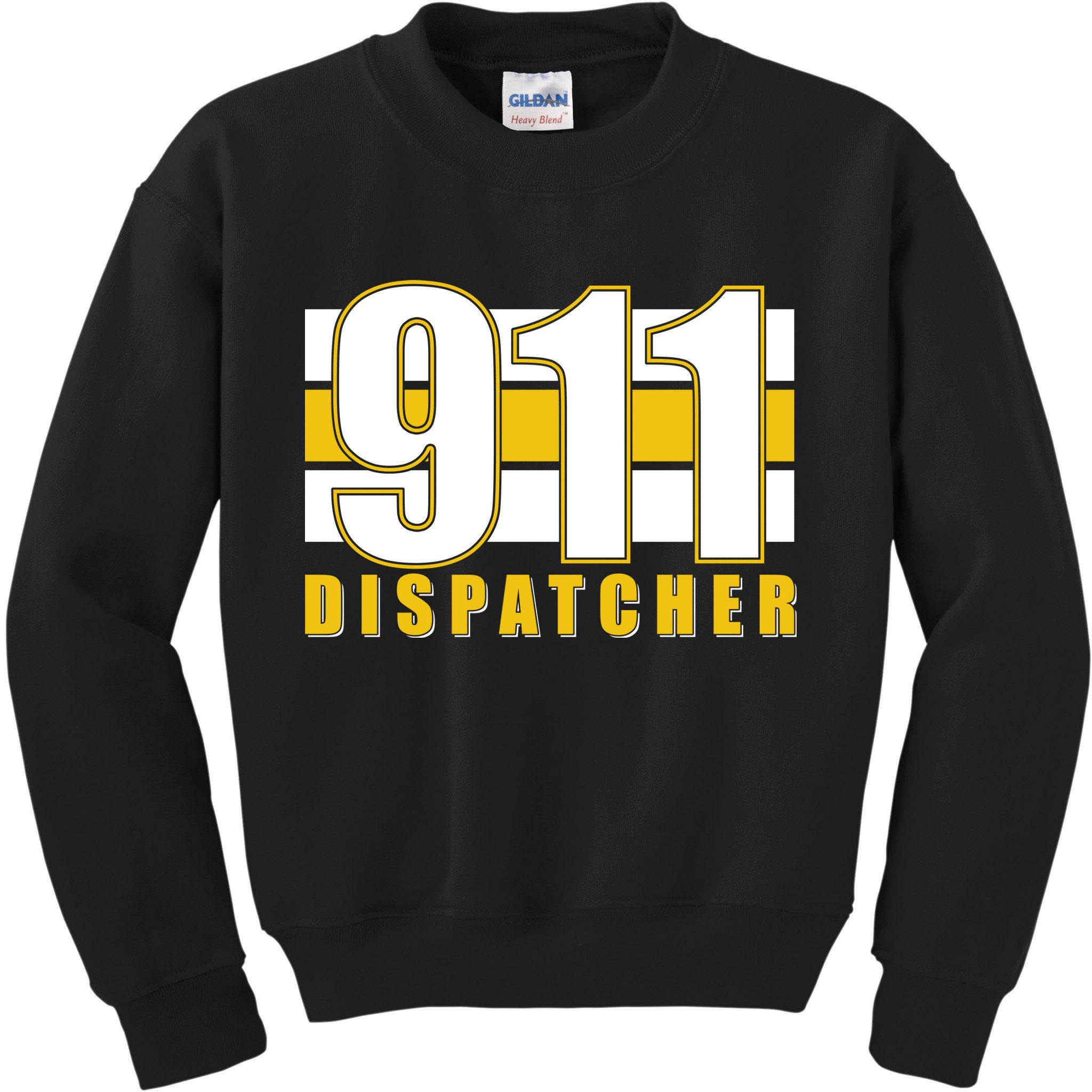 911 Dispatcher Thin Gold Line Kids Sweatshirt