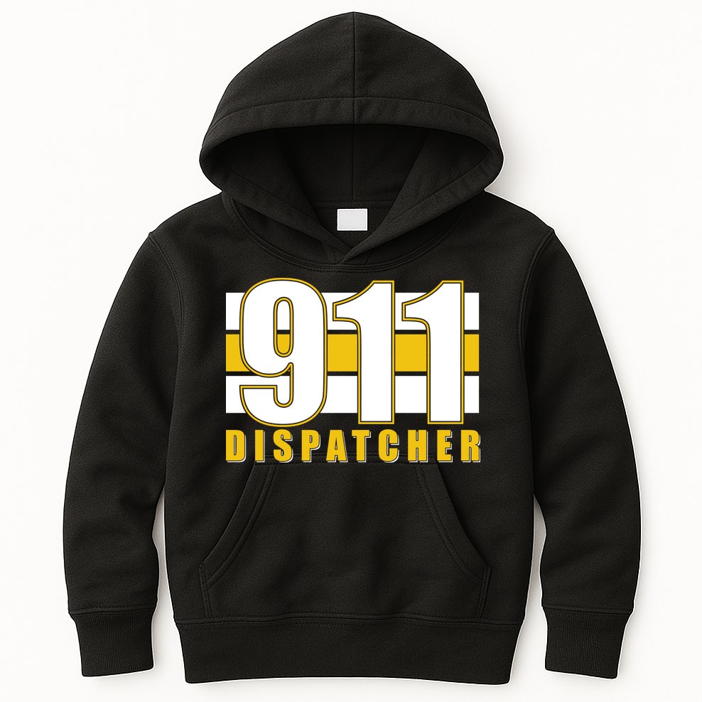 911 Dispatcher Thin Gold Line Kids Hoodie