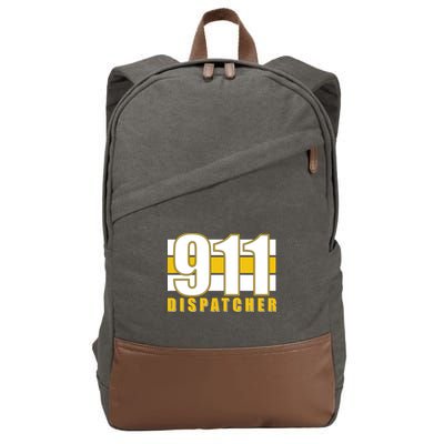 911 Dispatcher Thin Gold Line Cotton Canvas Backpack