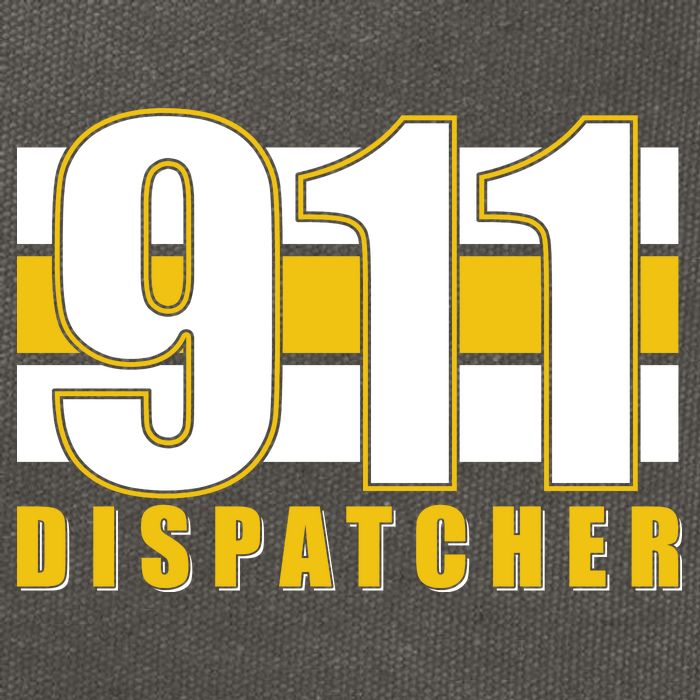 911 Dispatcher Thin Gold Line Cotton Canvas Backpack