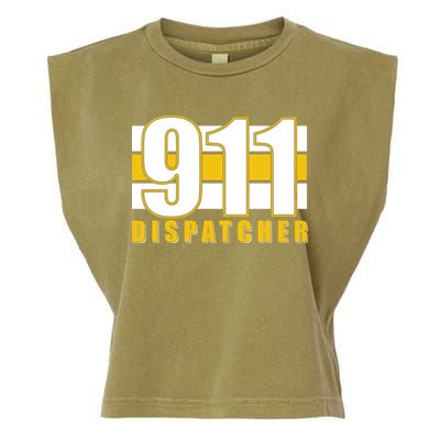 911 Dispatcher Thin Gold Line Garment-Dyed Women's Muscle Tee