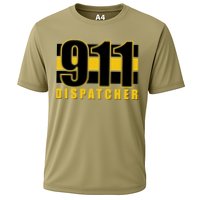 911 Dispatcher Thin Gold Line Cooling Performance Crew T-Shirt