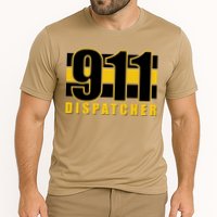 911 Dispatcher Thin Gold Line Cooling Performance Crew T-Shirt