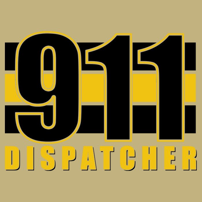 911 Dispatcher Thin Gold Line Cooling Performance Crew T-Shirt