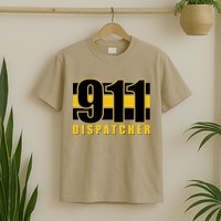 911 Dispatcher Thin Gold Line T-Shirt