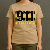 911 Dispatcher Thin Gold Line T-Shirt
