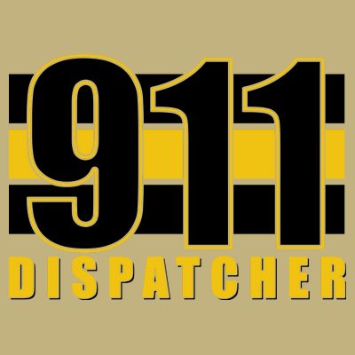 911 Dispatcher Thin Gold Line T-Shirt