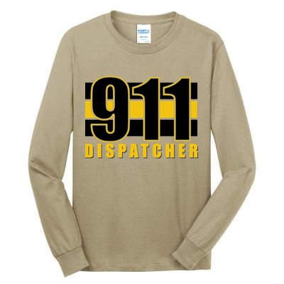 911 Dispatcher Thin Gold Line Tall Long Sleeve T-Shirt
