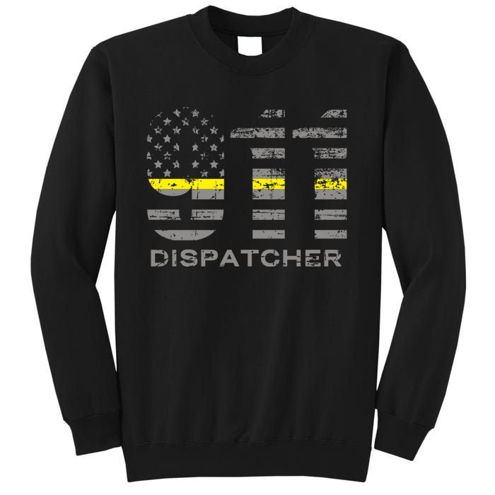 911 Dispatcher Thin Yellow Line Flag Hoodie Sweatshirt